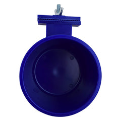 Système d'attache rapide Lixit pour cage bleue, installation simple et sécurisée.