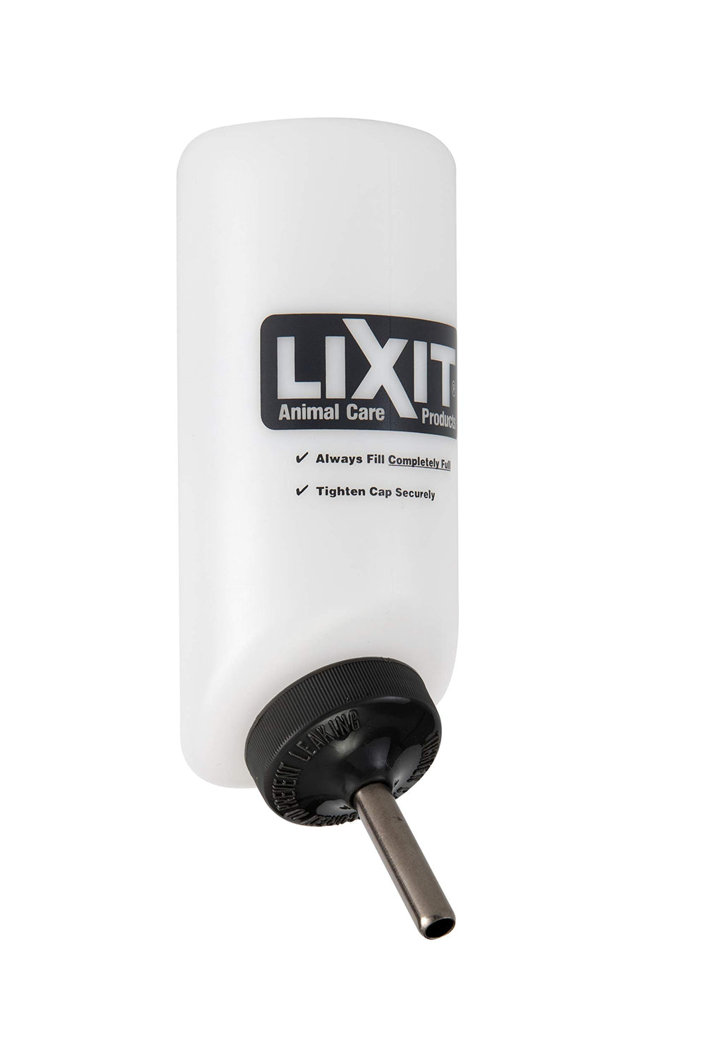 Lixit système vide prévient les fuites et garantit l'eau.