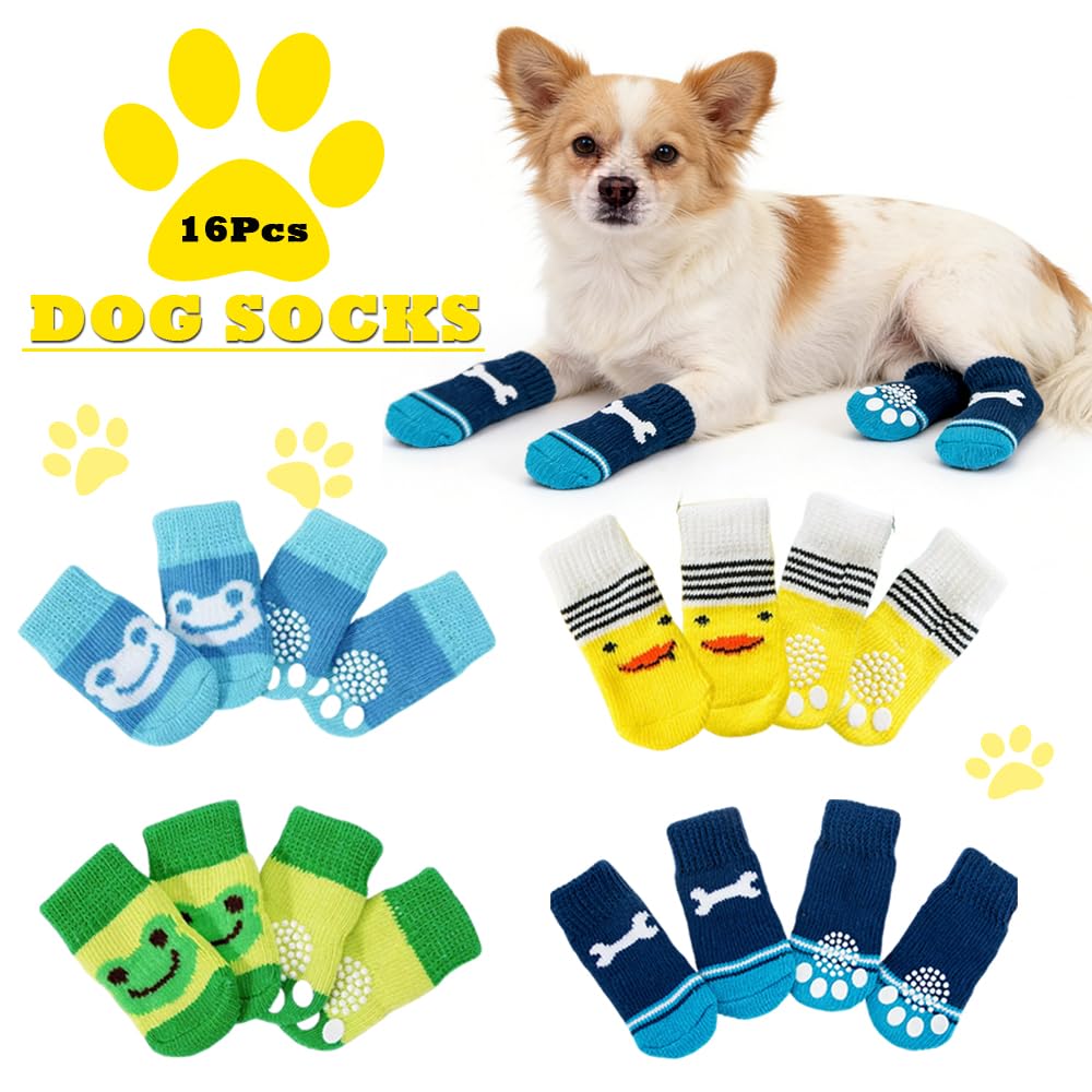Chaussettes anti-derapantes Liyujuping, semelles adherentes pour eviter les glissades.