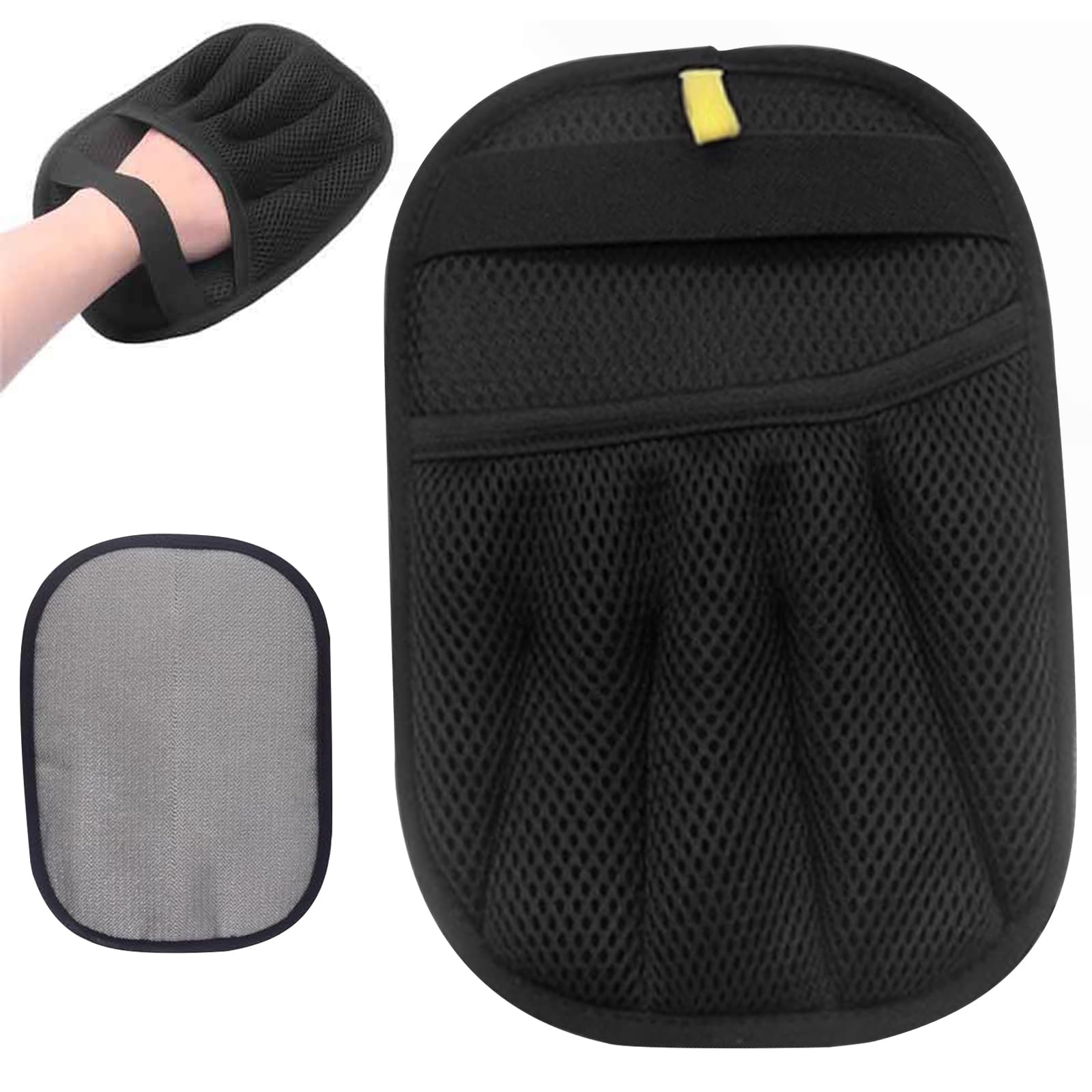 Gant Lktvys sur canapé et tapis pour enlever les poils rapidement.