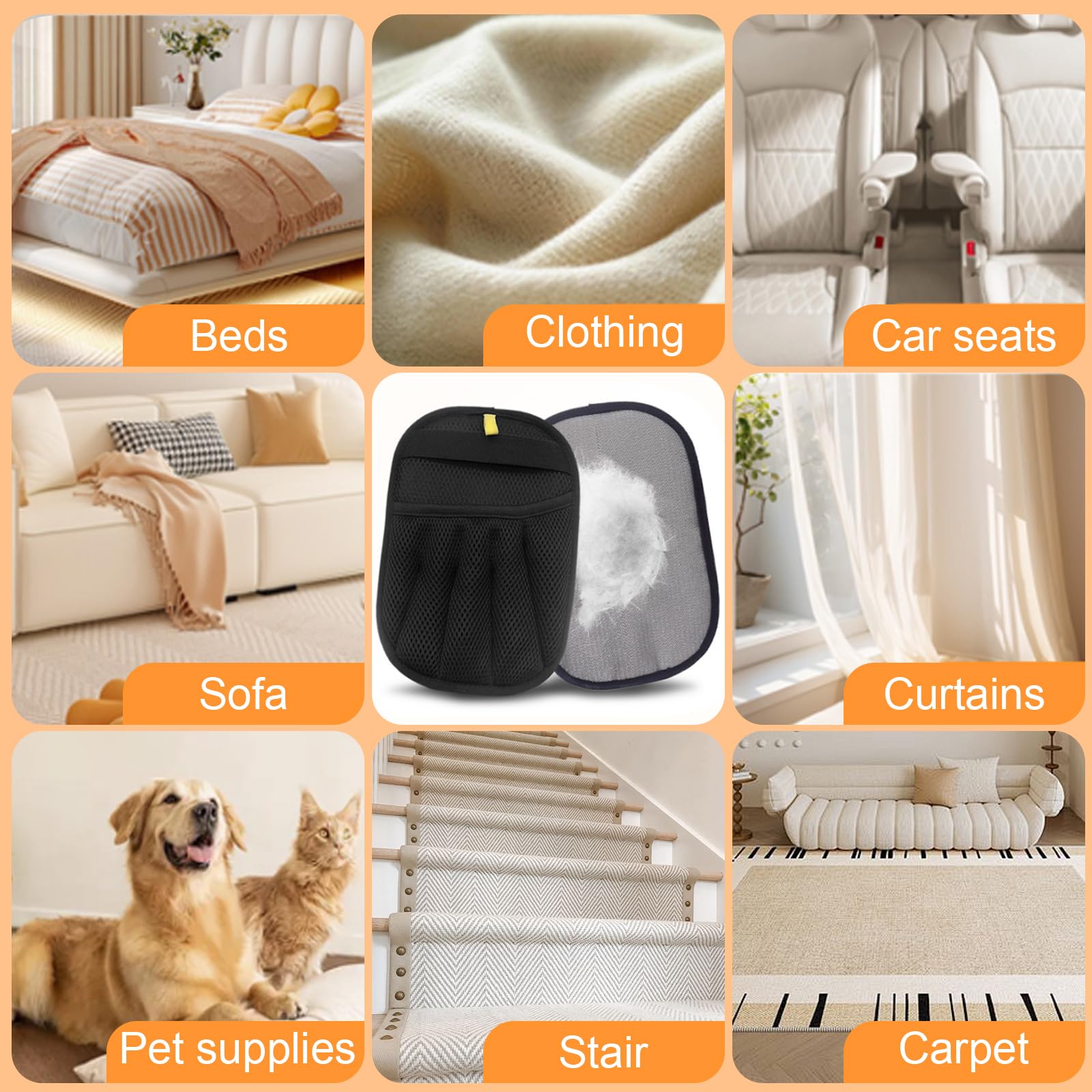 Gant Lktvys offre un massage-douce lors du toilettage des animaux.