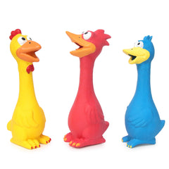 LLSPET poulet jaune avec sifflet intégré, jouet durable pour chien moyen à grand
