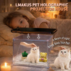 LMAKUS vidéo holographique personnalisée chien chat, portrait vivant pour honorer votre animal.