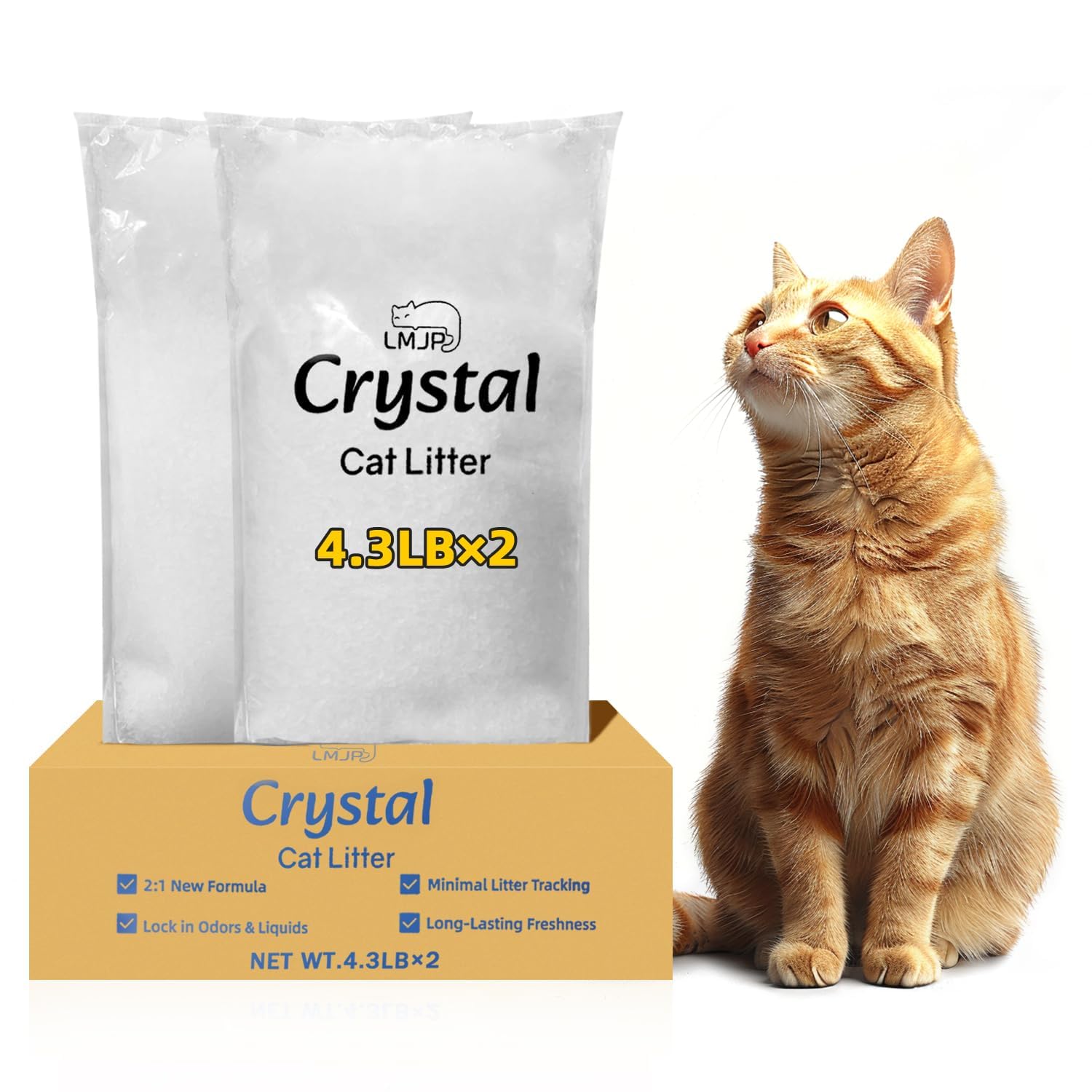 LMJP Litière Cristal Chat absorption rapide pour surface propre