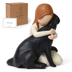Statue Lnrkai Labrador noir, détail raffiné pour un souvenir durable.