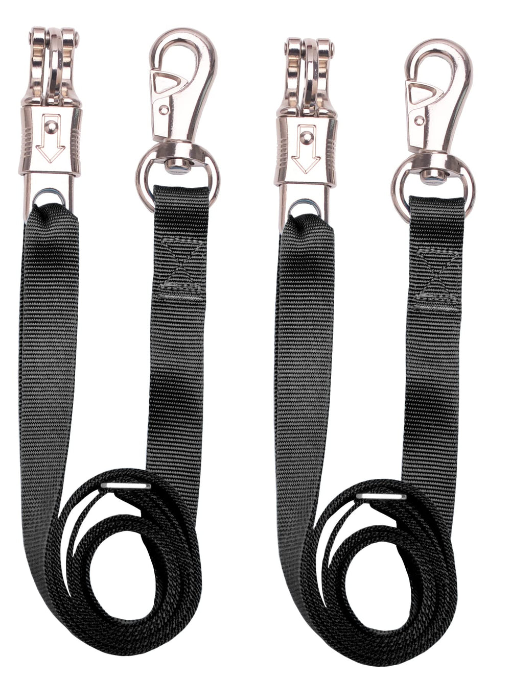 Loaged attache-cross en nylon, longueur ajustable, agrafe à ressort et panique pour chevaux.