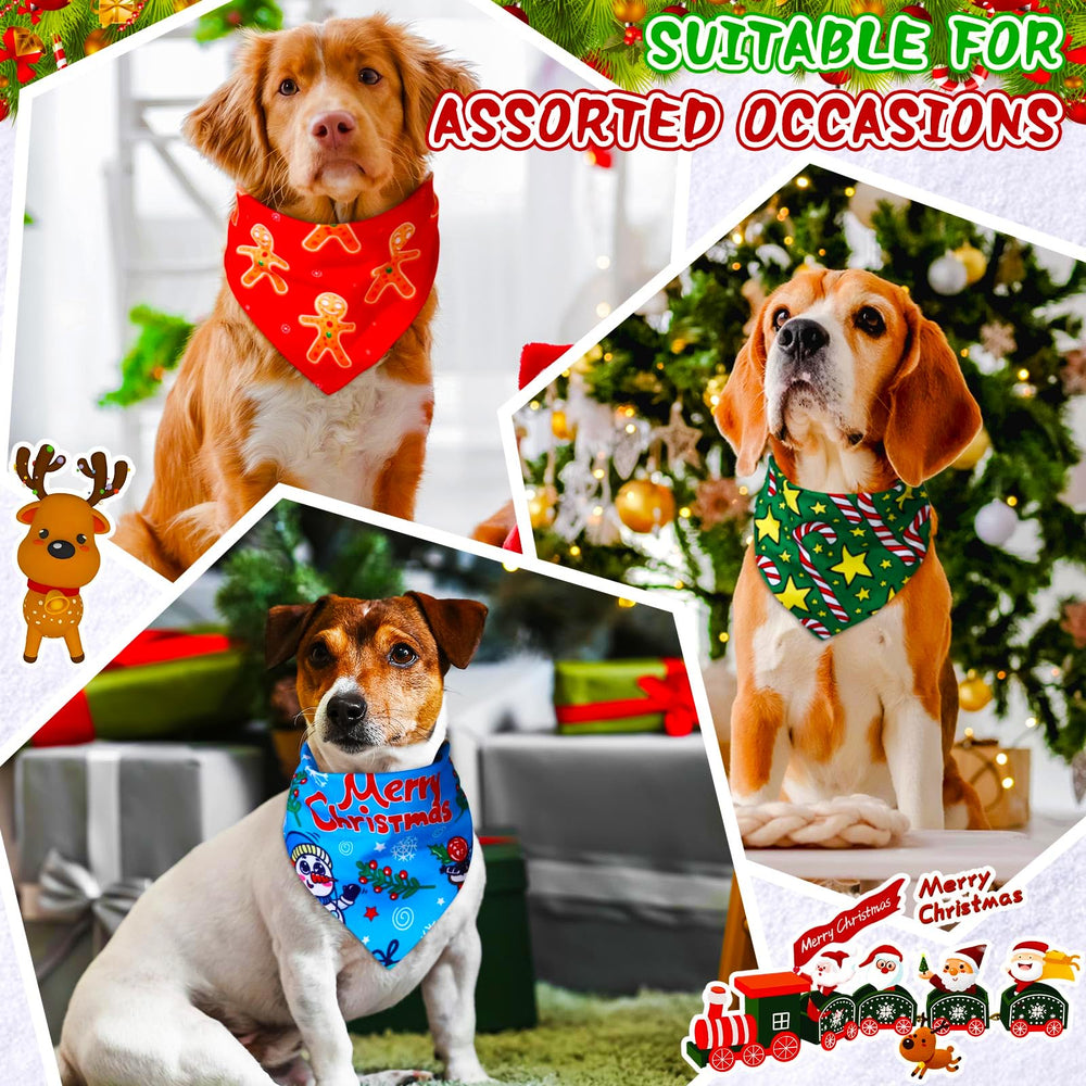 Locmeo bandanas Noël chat, motif pain d'épice, style ludique.