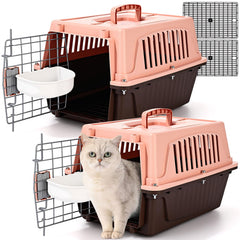 Locmeo ensemble de caisses d’animaux pour voyage, porte robuste et ventilation