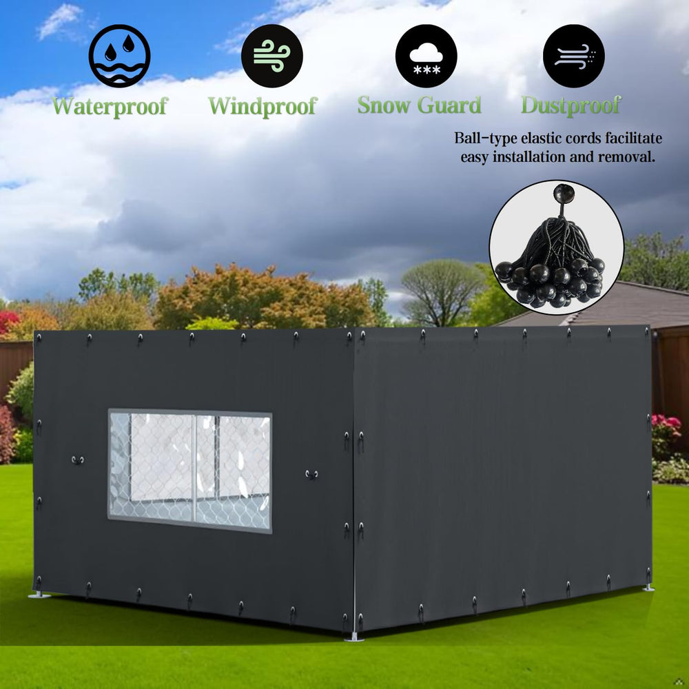 Locywx housse quatre côtés pour niche, protection complète.