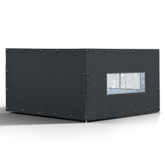 Locywx housse pour niche extérieure 10x10, protection contre le vent.