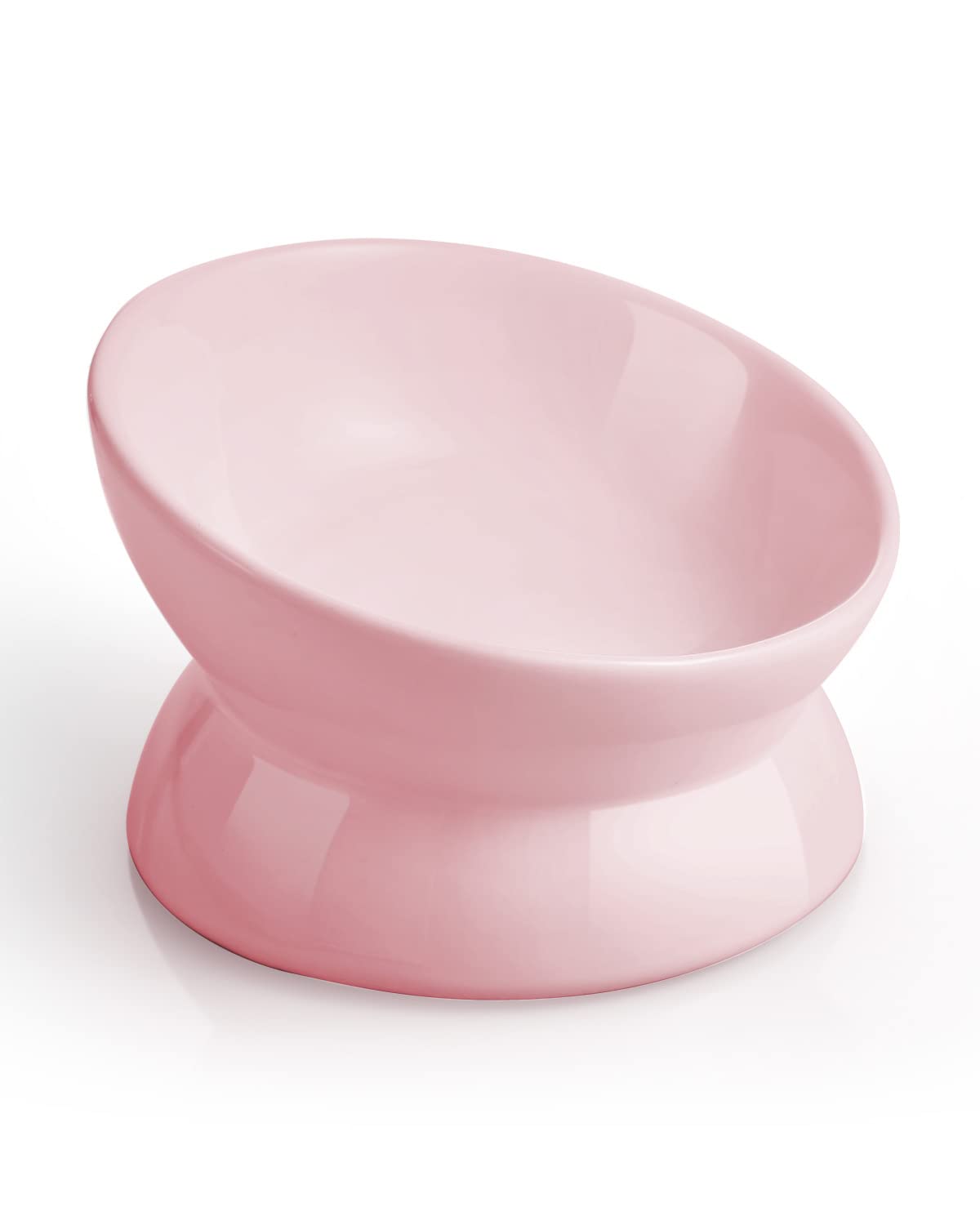 LoeJan assiette chat elevée rose, repas confortable et ergonomique.