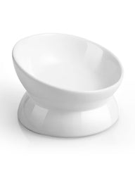 LoeJan bol chat eleve 5oz blanc, alimentation confortable