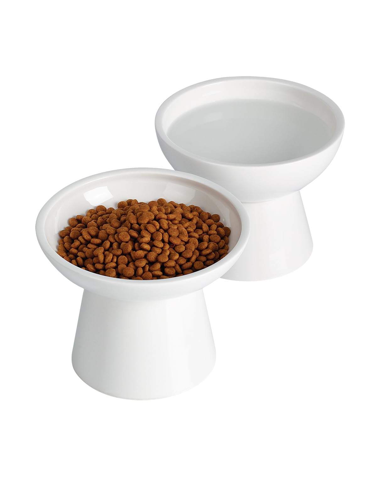 LoeJan bol chat elevé en céramique, design élégant pour repas confortable.
