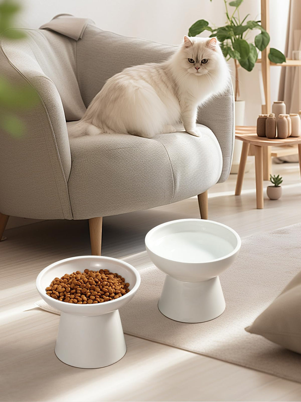 Ensemble LoeJan de bols pour chats et petits chiens, style chic.