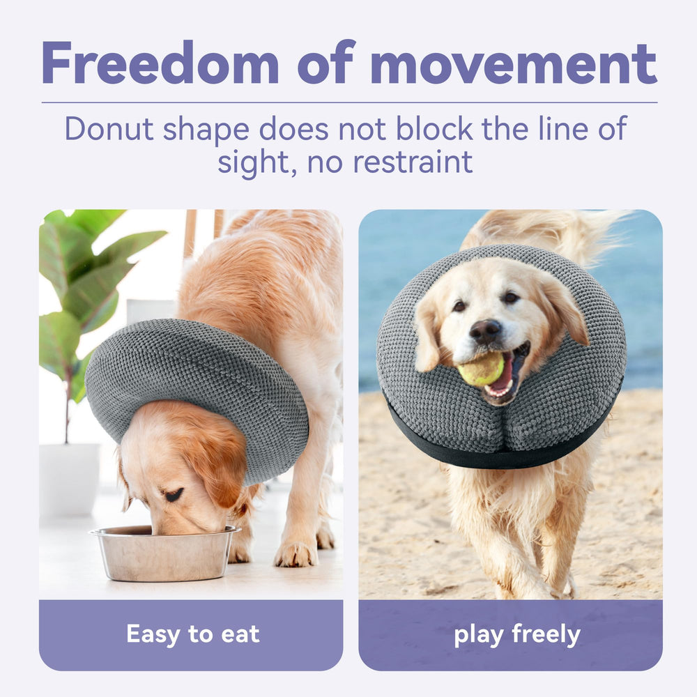 Valve d'inflation du collier Loflaze donut, ajustement facile sans gêner le chien.