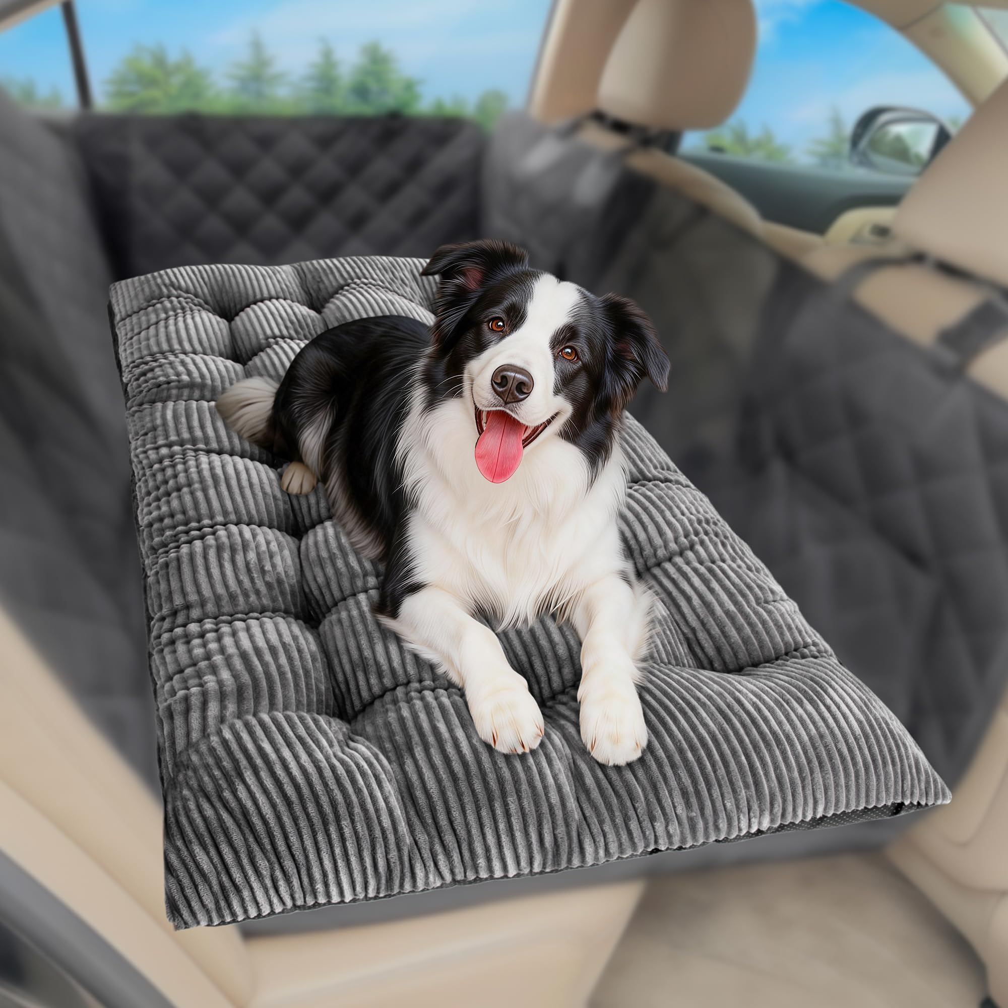 Tapis-lit-chien-voiture non-slip Loiion assure maintien sûr.