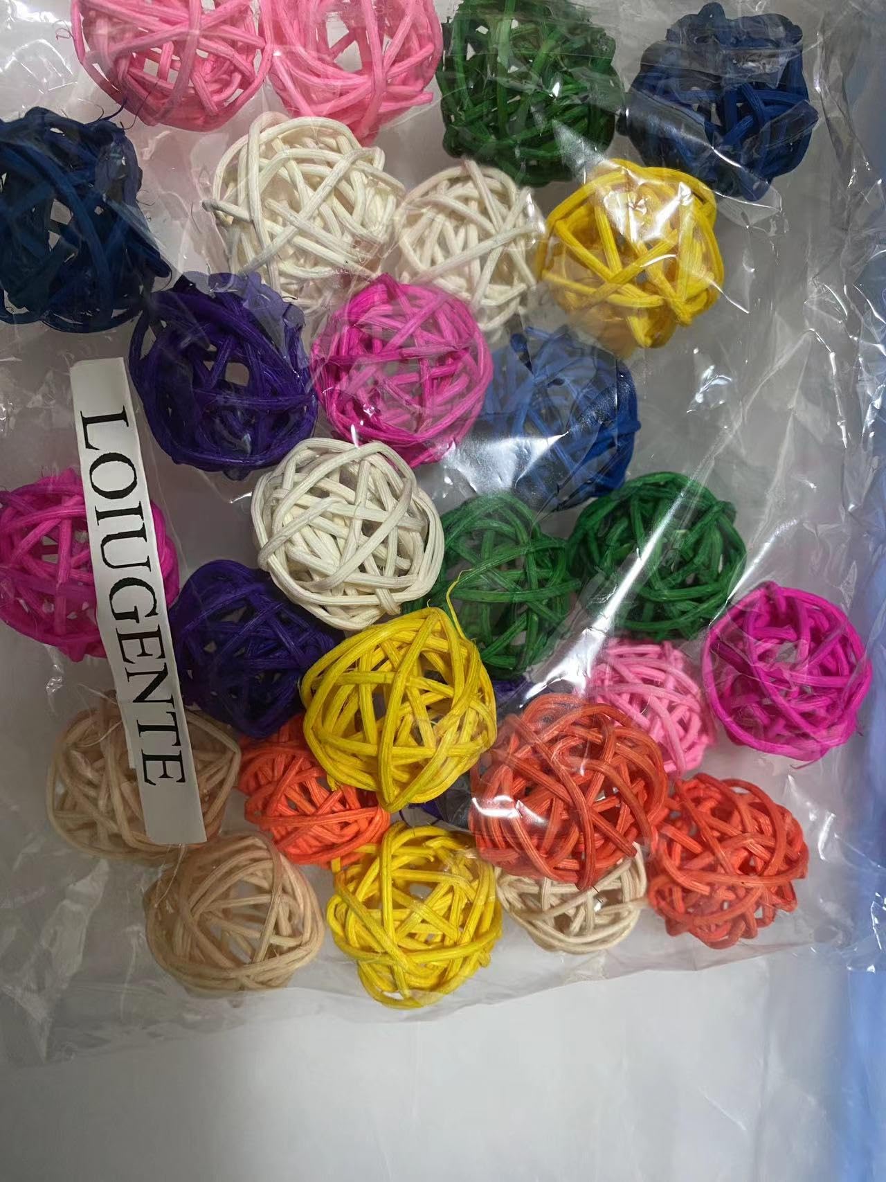 LOIUGENTE: boules en rotin 3 cm, parfaites pour remplir vase et décor festif.