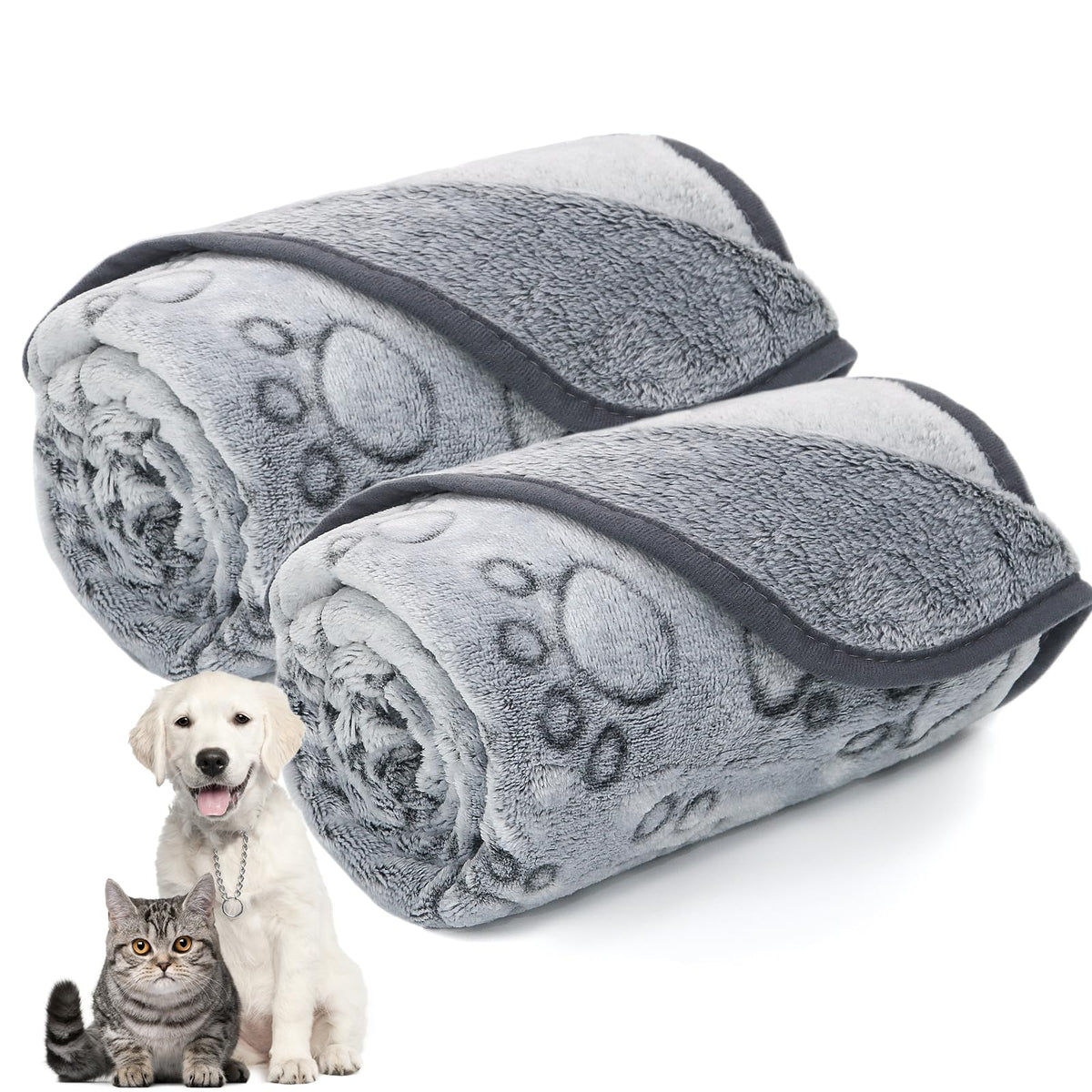 LOKOZ couverture chiens petits pieds avec empreinte patte et chaleur douce