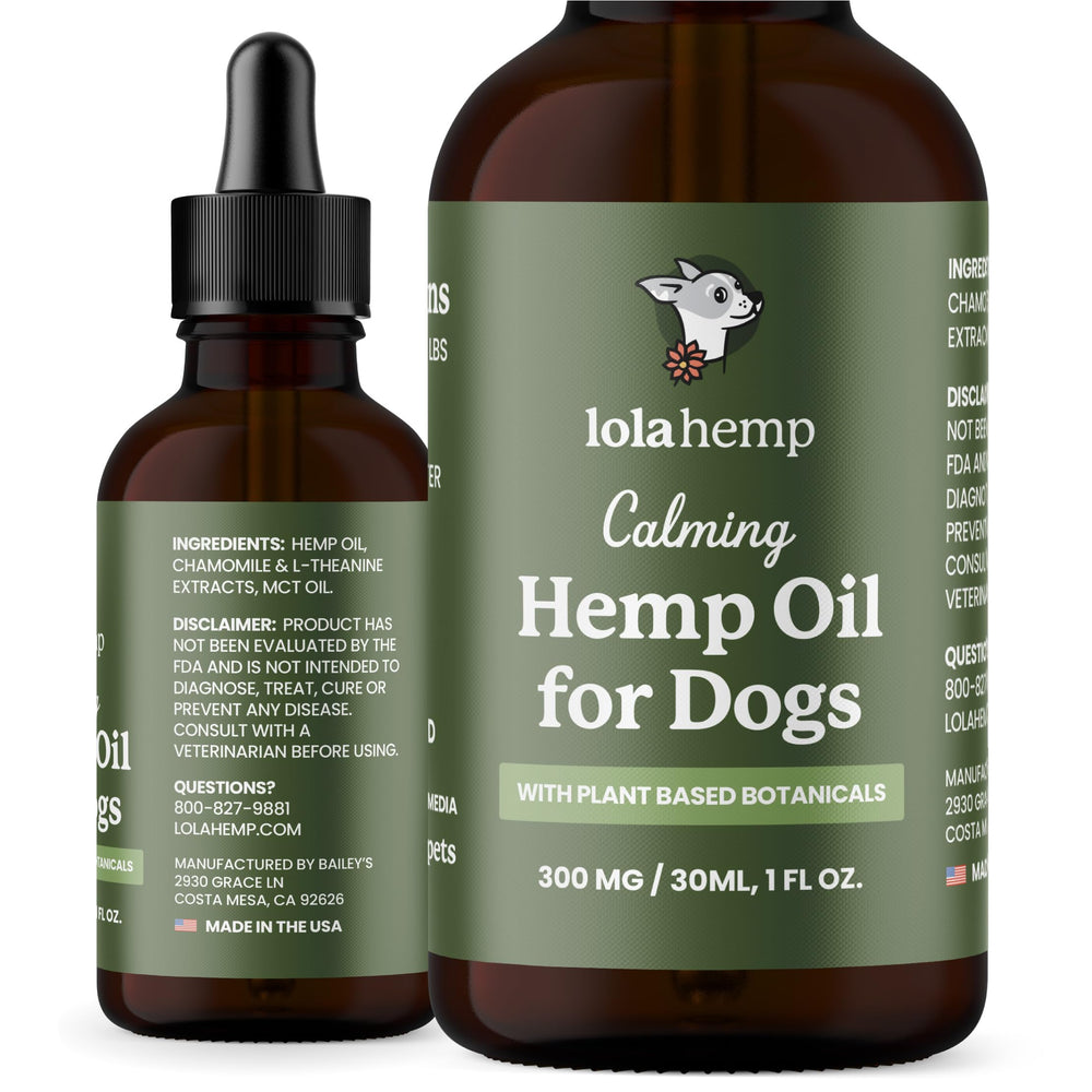 Lolahemp huile-relaxation pour chien, gouttes faciles à utiliser