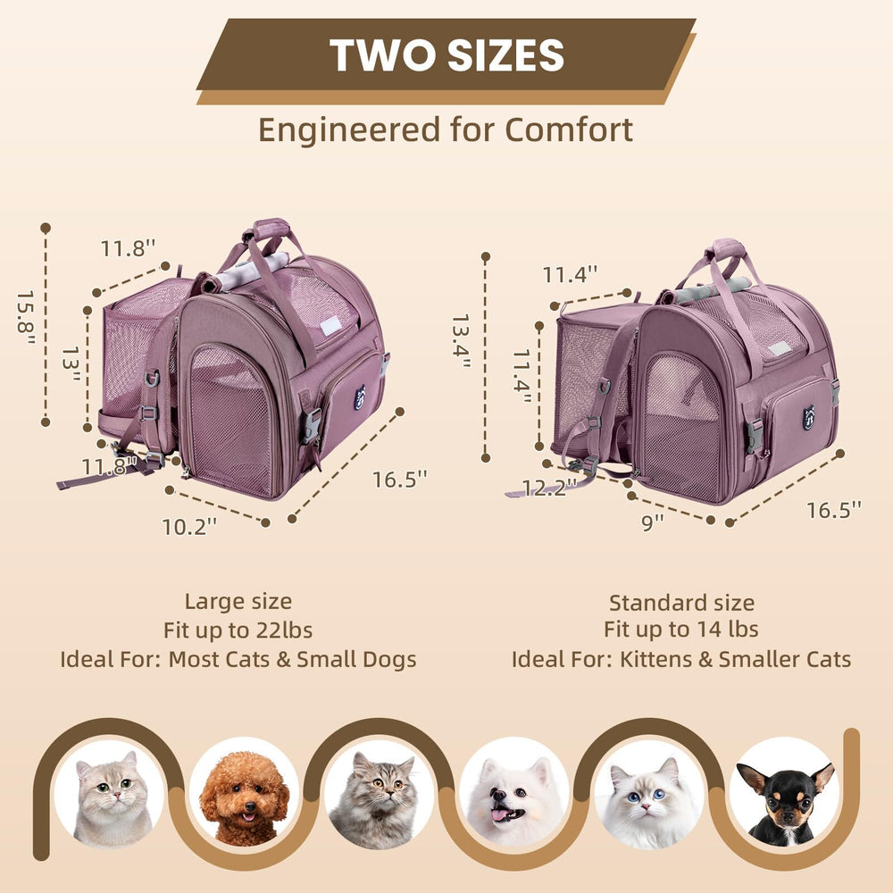 Fenêtre 3-en-1 du sac Lollimeow pour explorer ou se mettre a l abri