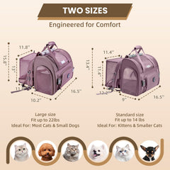 Fenêtre 3-en-1 du sac Lollimeow pour explorer ou se mettre a l abri