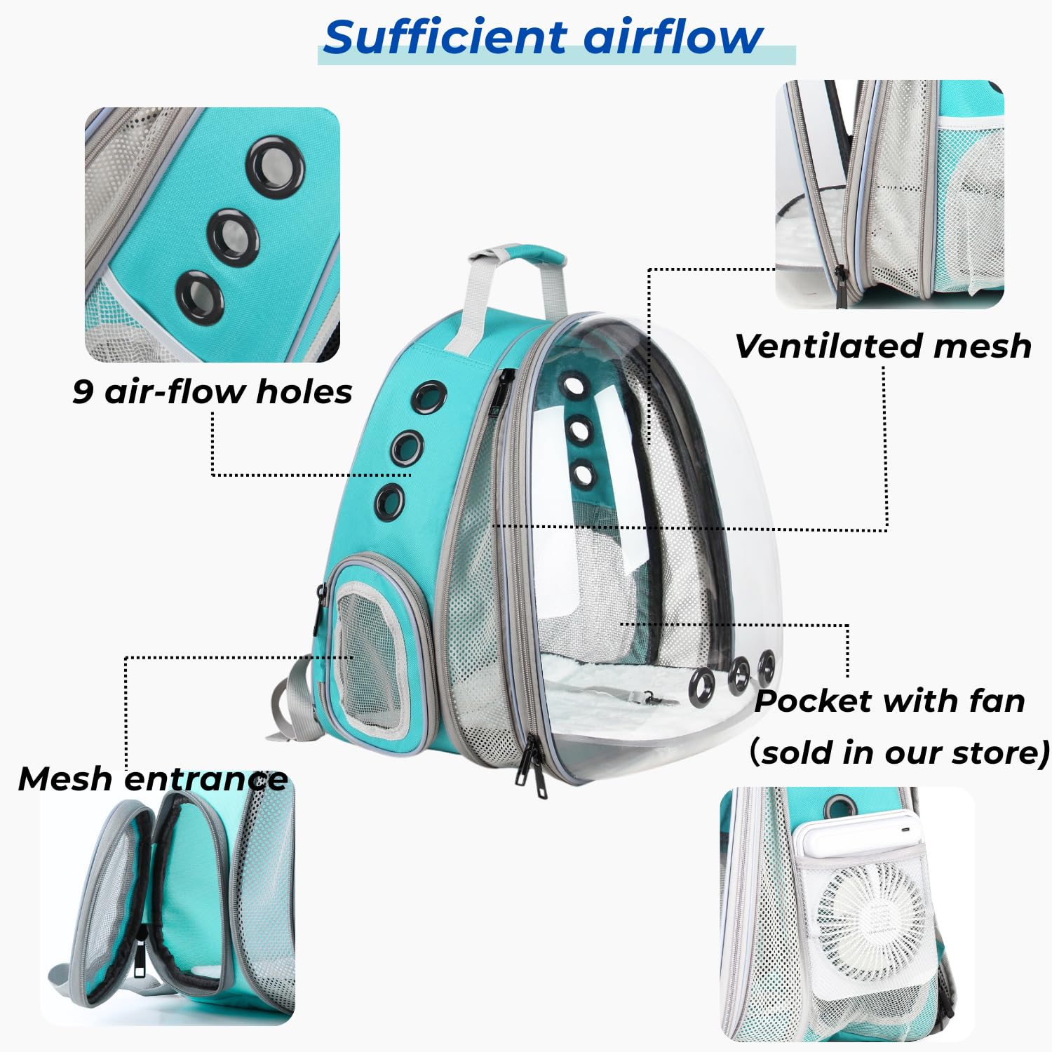 LOLLIMEOW sac-chat XL étendu offrant plus d’espace pour animaux