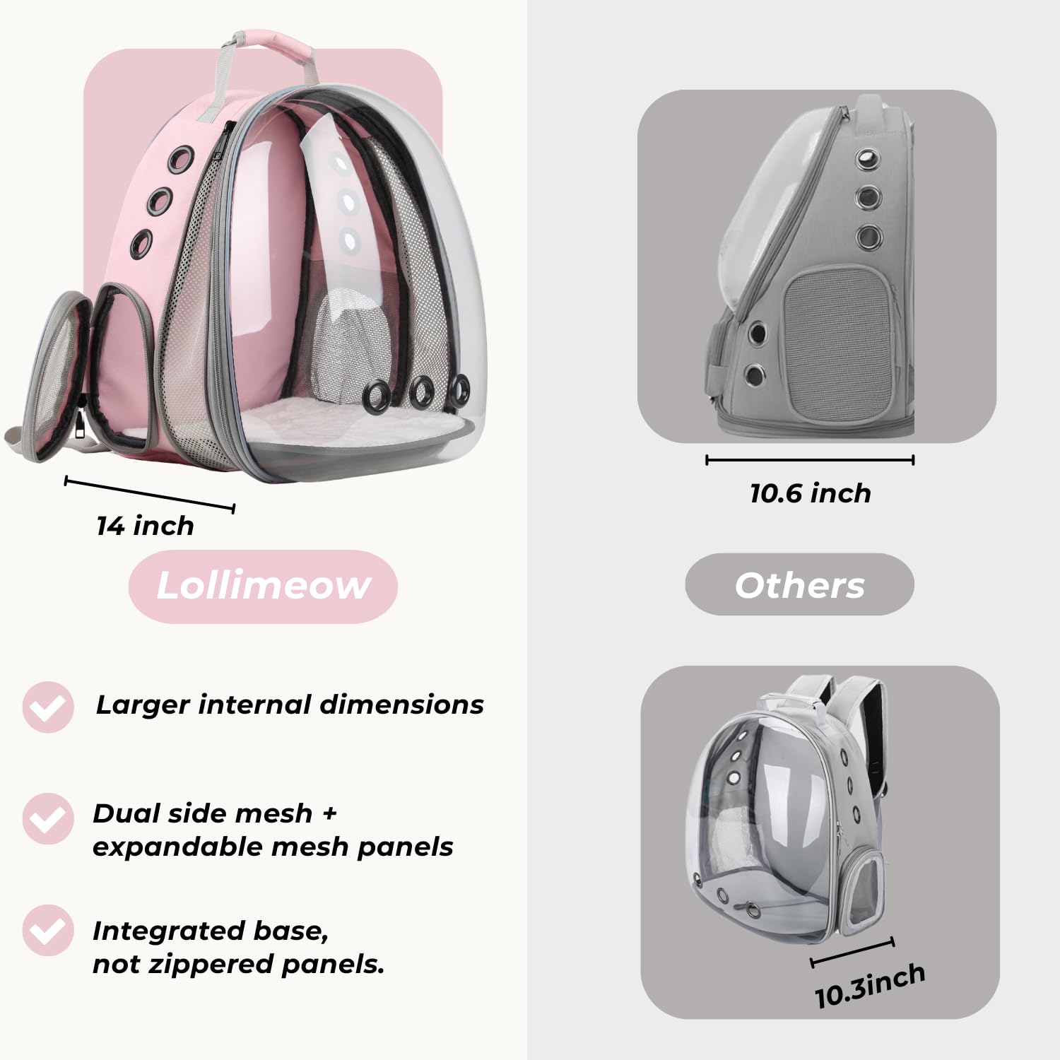 LOLLIMEOW Stabilisateur boucle epaule: maintien renforcé lors du transport.