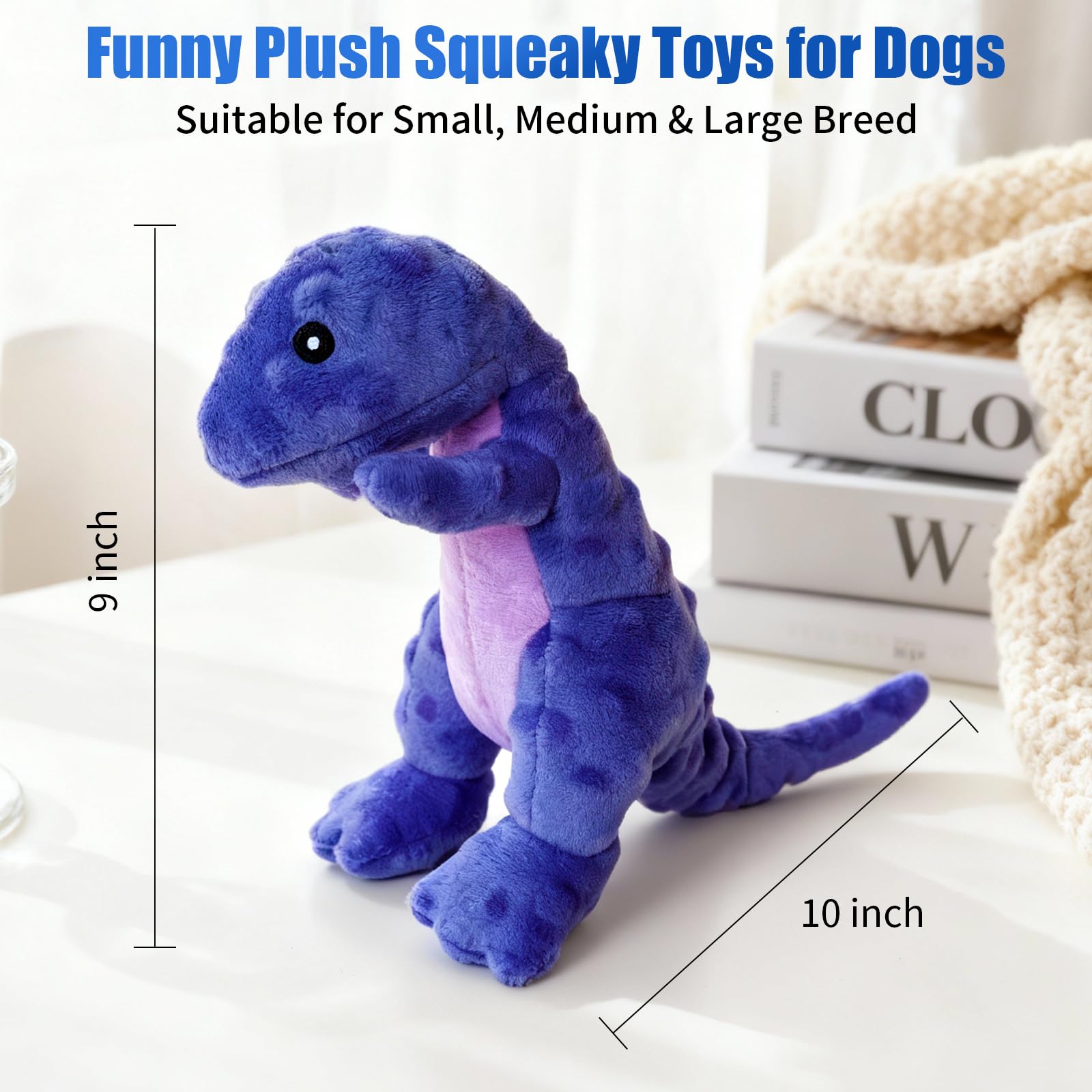 Jouet Loncoldy dinosaure squeaker, sessions de jeu interactif et solo
