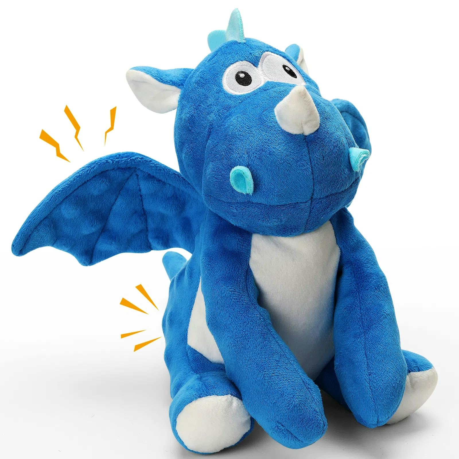 Loncoldy peluche-dino-chiens-bruits-crissement : attire l’attention et encourage le jeu interactif