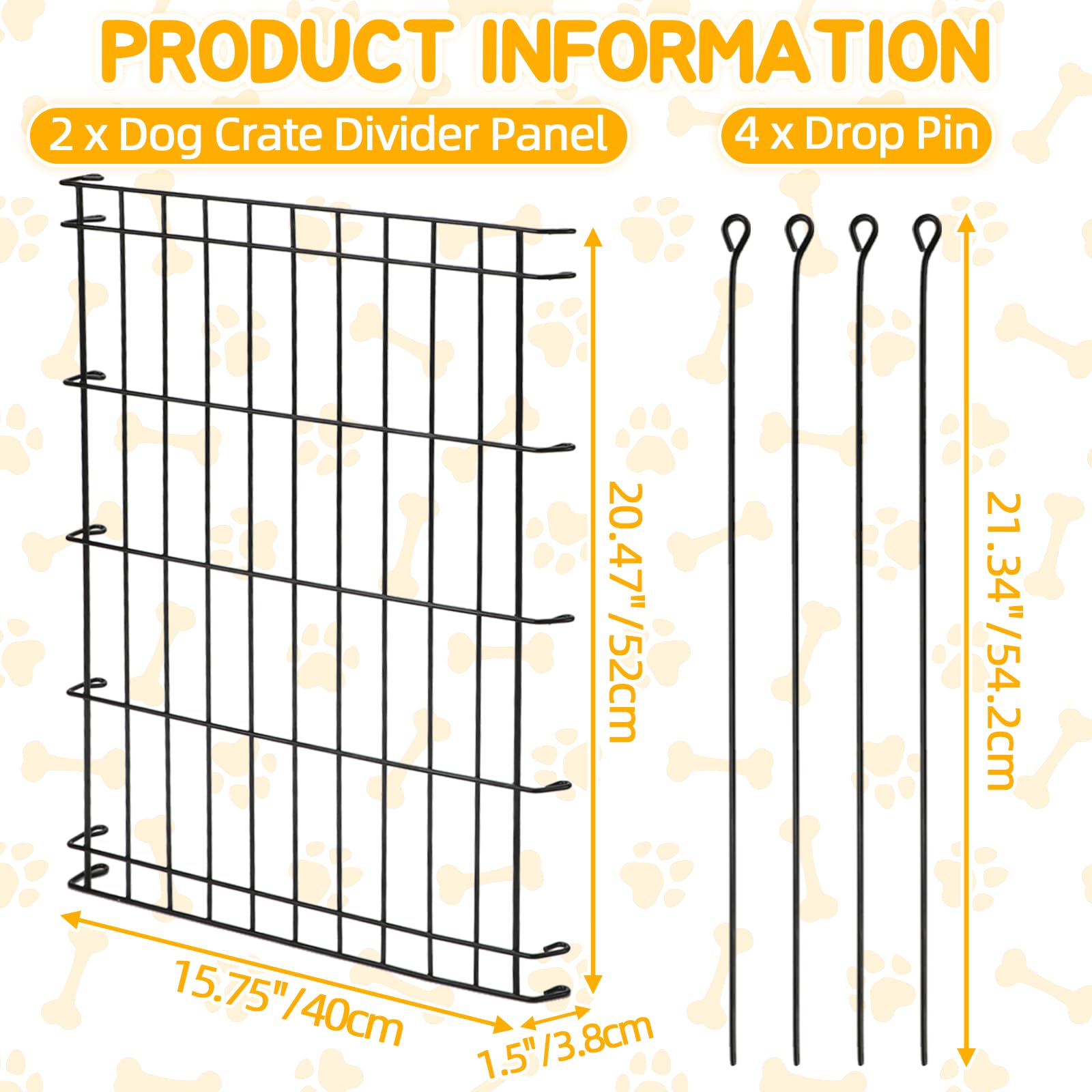 Lonepetu diviseur cage chien, largeur ajustable pour croissance.