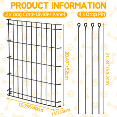 Lonepetu diviseur cage chien, largeur ajustable pour croissance.