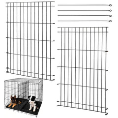 Diviseur Lonepetu réglable pour cage chien, 2 pièces, optimise l'espace et l'entraînement.