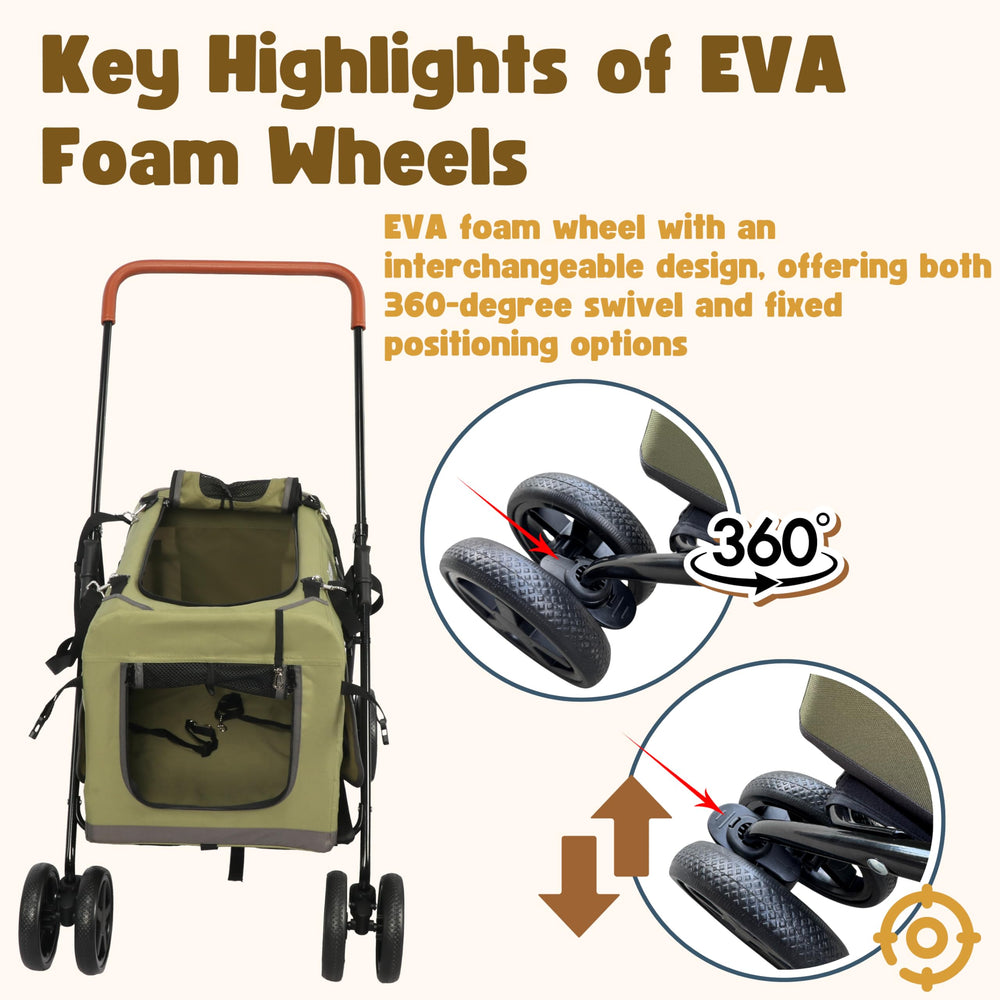 LONGDOG IMPRESSIONS – Roues 360° pivotantes, maniabilité fluide.