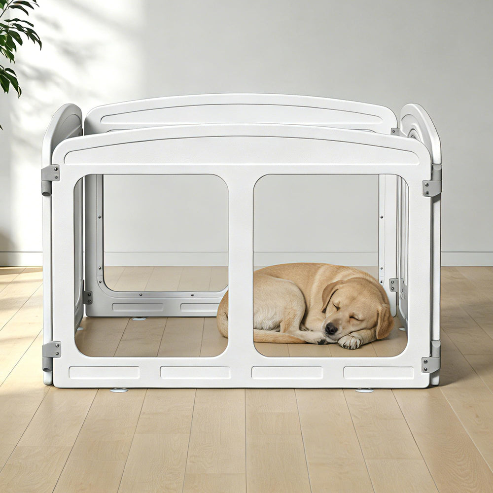 Lonkix Enclos chiot transparent, utilisation quotidienne polyvalente.