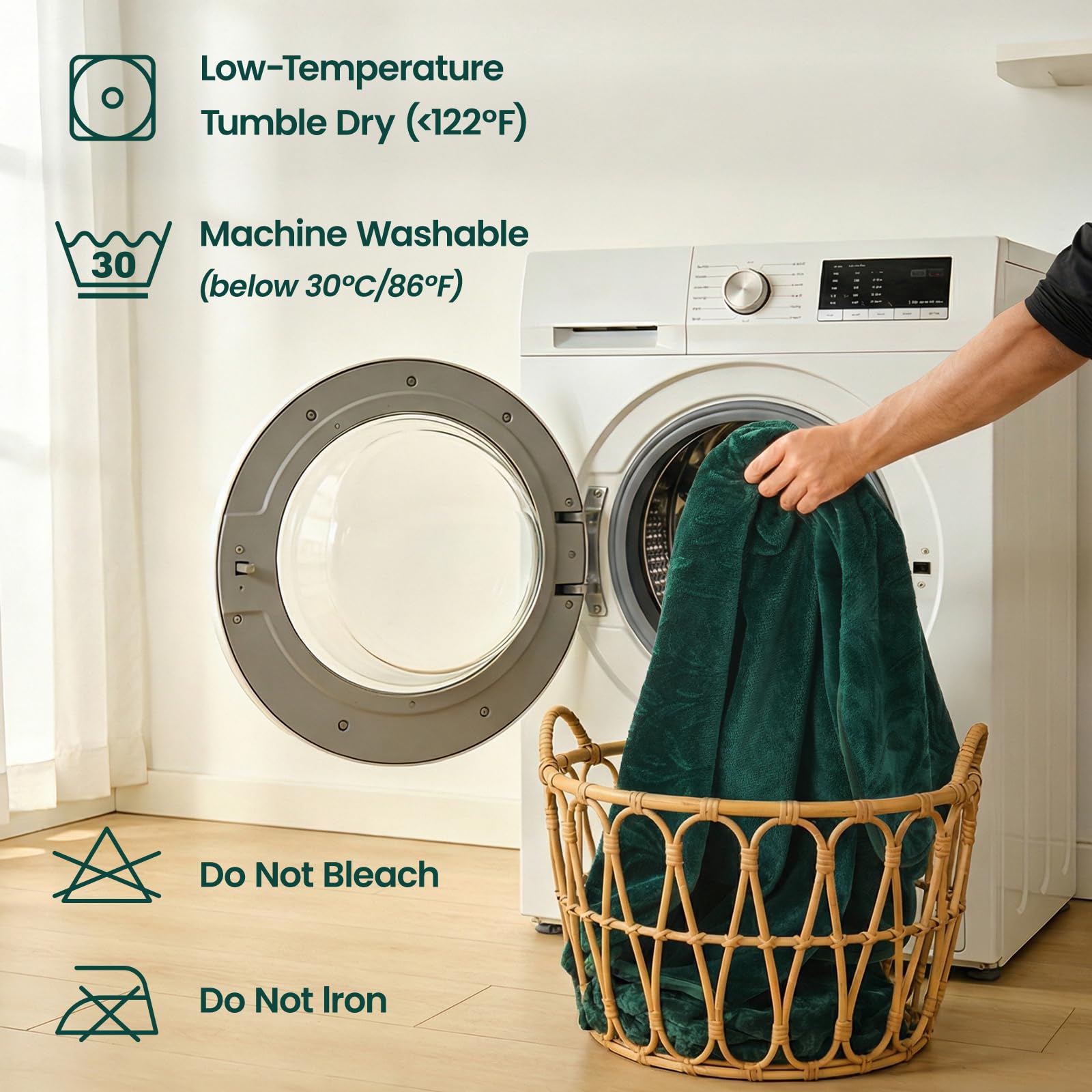 LOOBANI lavage en machine facile, entretien durable.