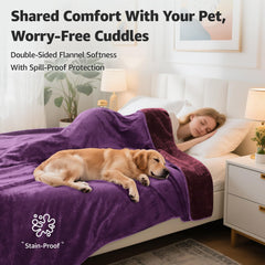 LOOBANI flanelle double-face violet, chaleur et douceur réconfortantes.