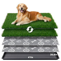 LOOBANI litiere chien grande herbe artificielle 41x27, rendu realiste et propre