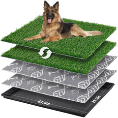 LOOBANI litière pour chien avec herbe artificielle, surface réaliste pour apprentissage