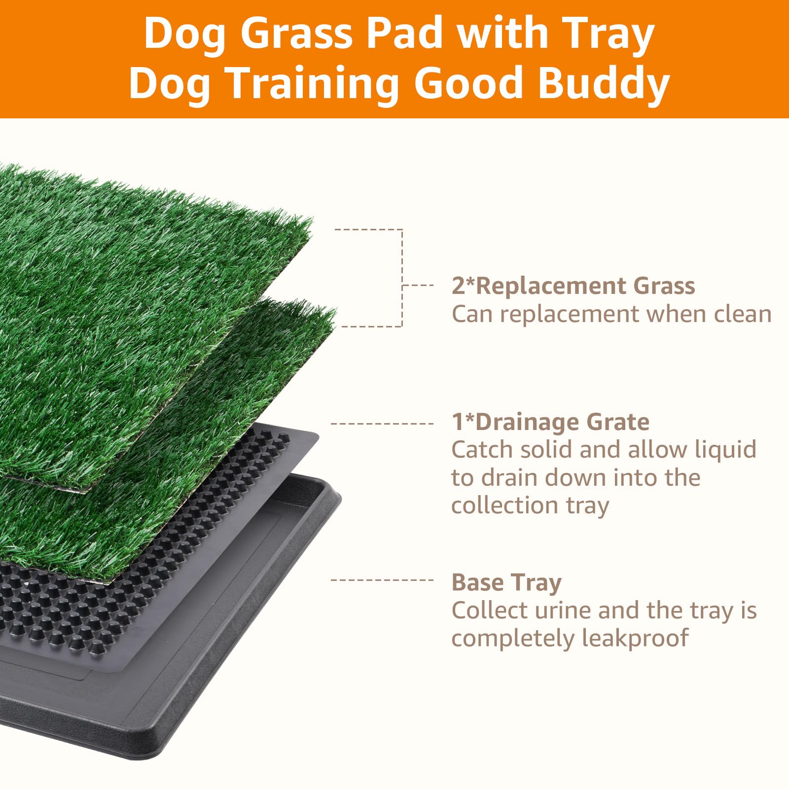 LOOBANI tapis gazon artificiel pour chien – remplacement rapide et pratique.