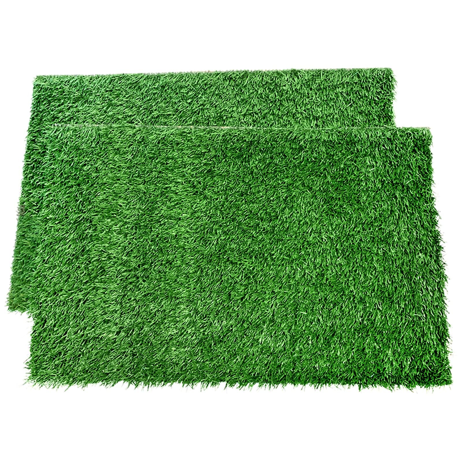 Tapis LOOBANI en herbe artificielle pour chien, lot de 2.