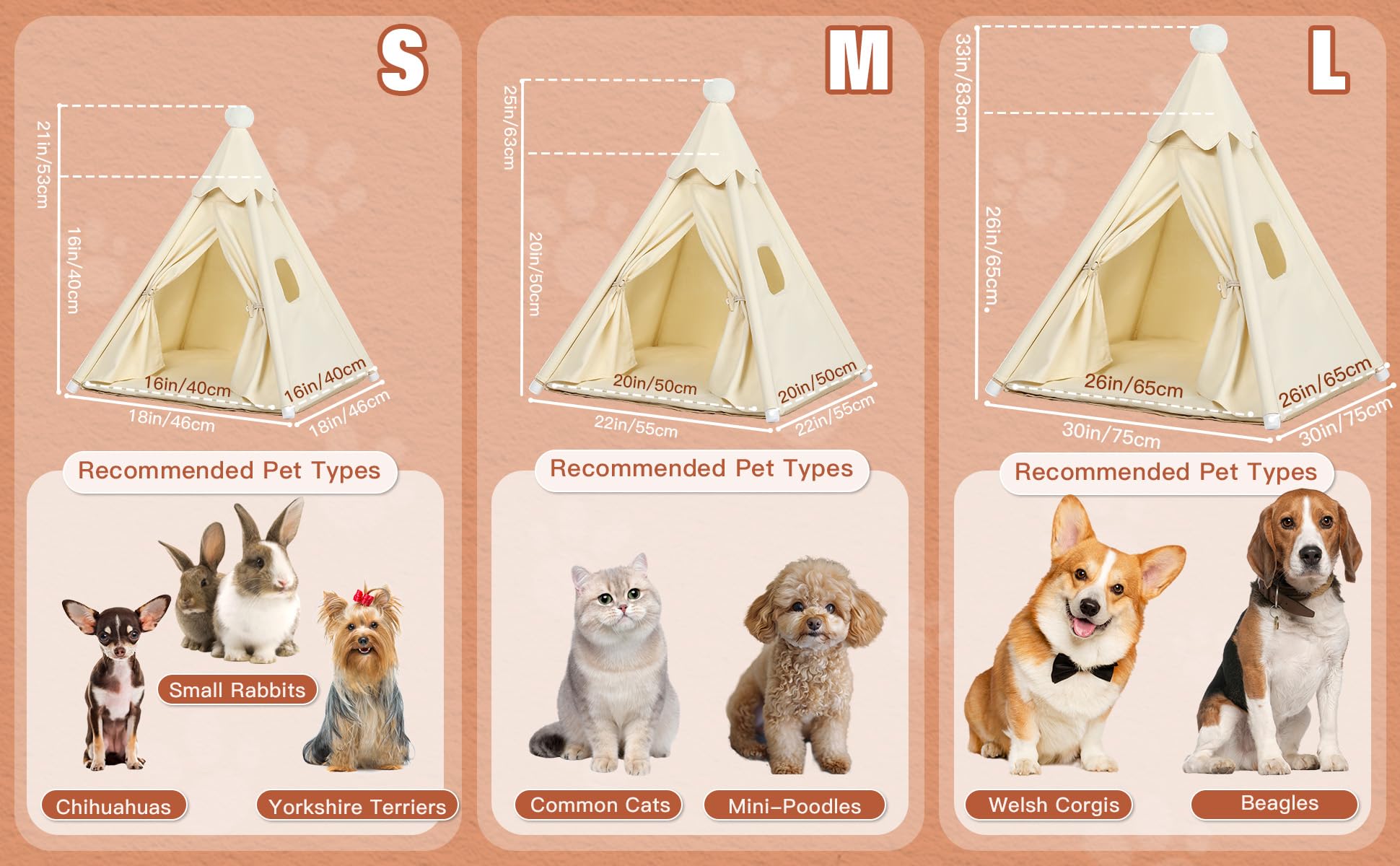 LOOBMBNS Bunny Teepee Housse Détachable – housse amovible et lavage pratique.