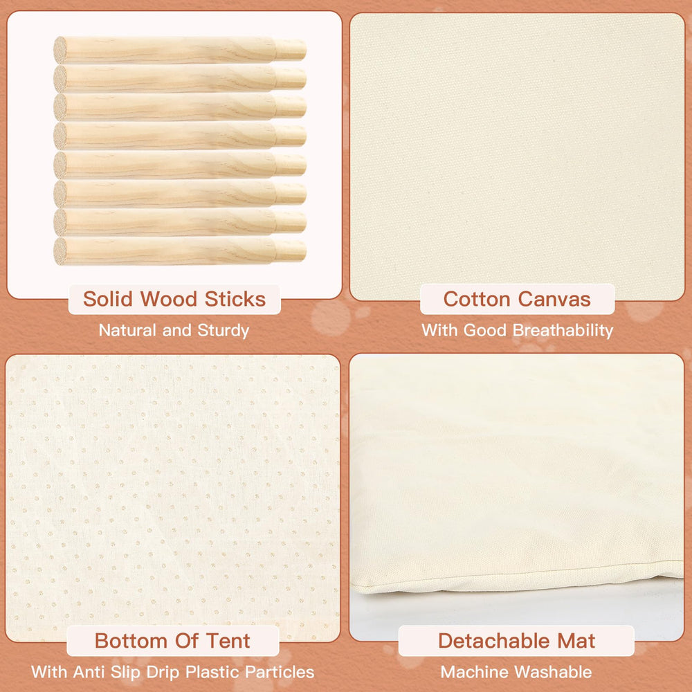 LOOBMBNS Bunny Teepee Ouverture Ventilation – fenêtre pour ventilation et observation.