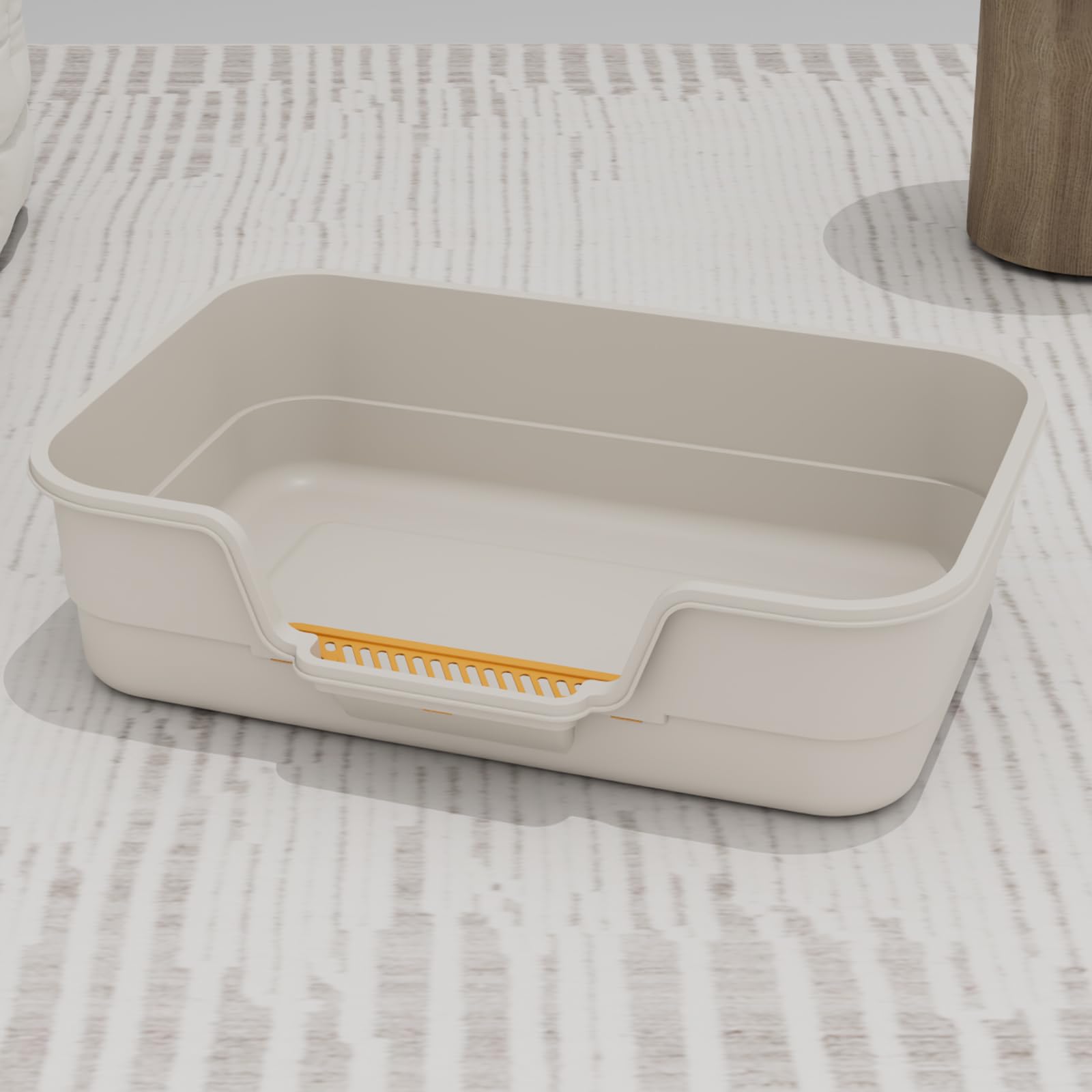 LoopTime Extea: grand bac litière chat accès bas, pratique pour seniors et chatons