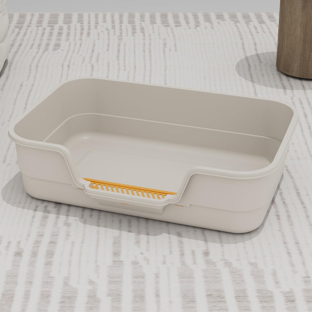 LoopTime Extea: grand bac litière chat accès bas, pratique pour seniors et chatons
