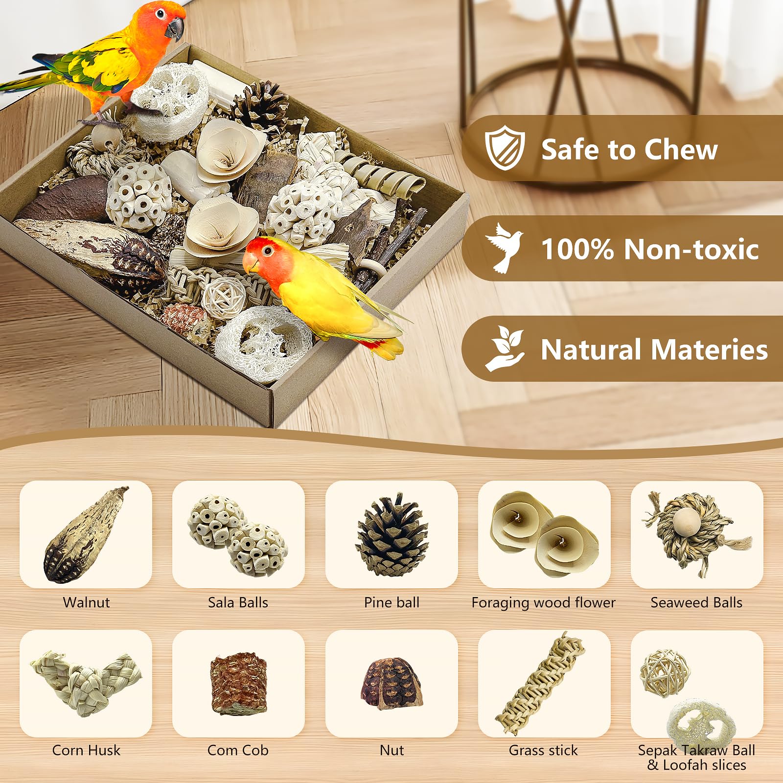 LOPERDEVE copeaux-bois naturel, texture variée pour le grignotage.