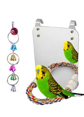 Miroir oiseau LOPERDEVE 7po, miroir sûr et captivant pour la cage.