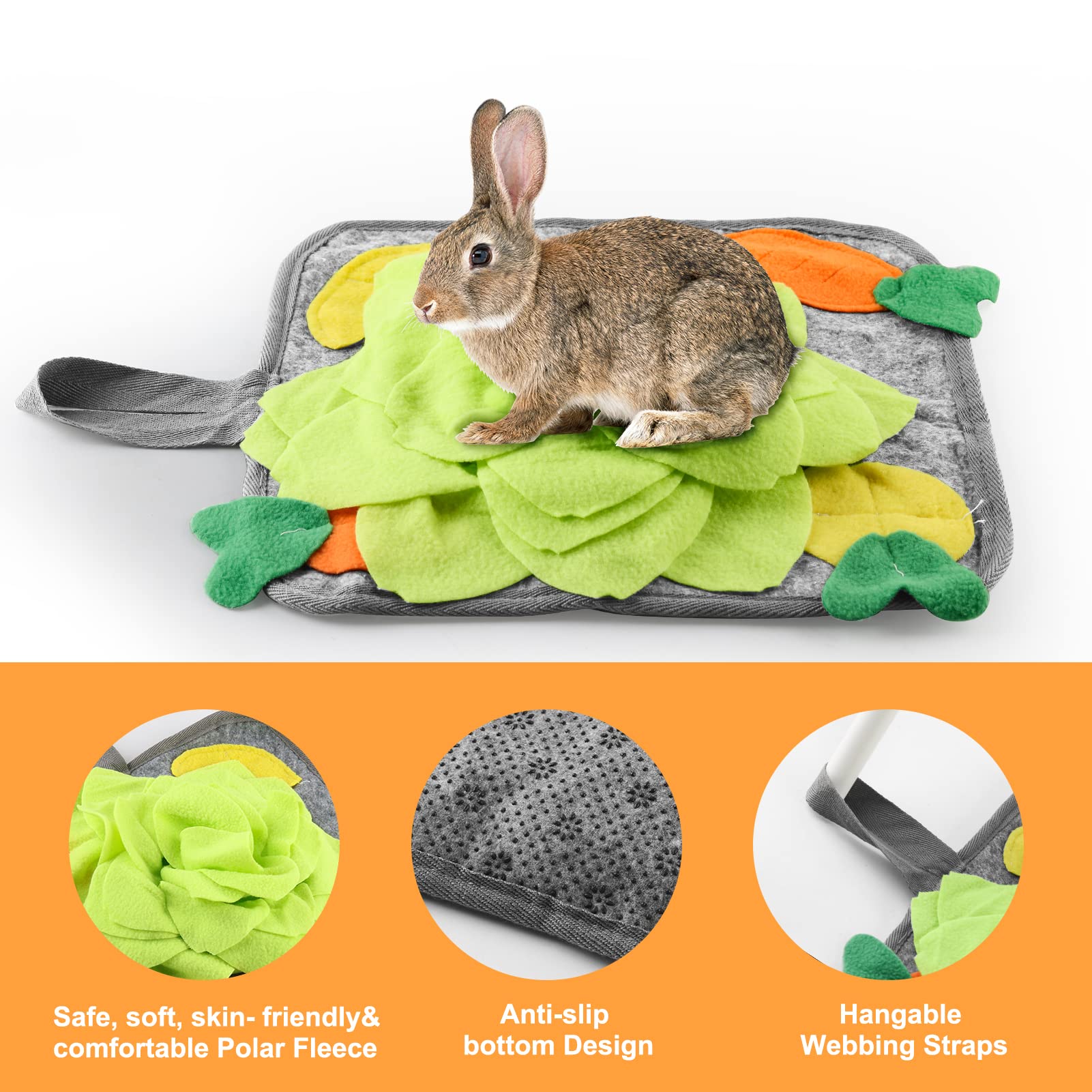 LOPERDEVE utilisation intérieur/extérieur, tapis de forage pour lapin portable.