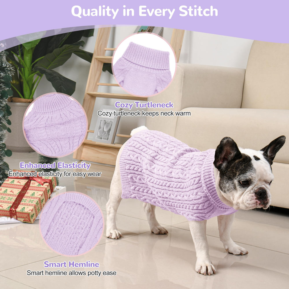 Lorehelina pull chien moyen rose, entretien facile et lavage en machine.