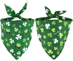 Bandana LosFong Saint Patrick double-face motifs trèfle prêt pour photos festives