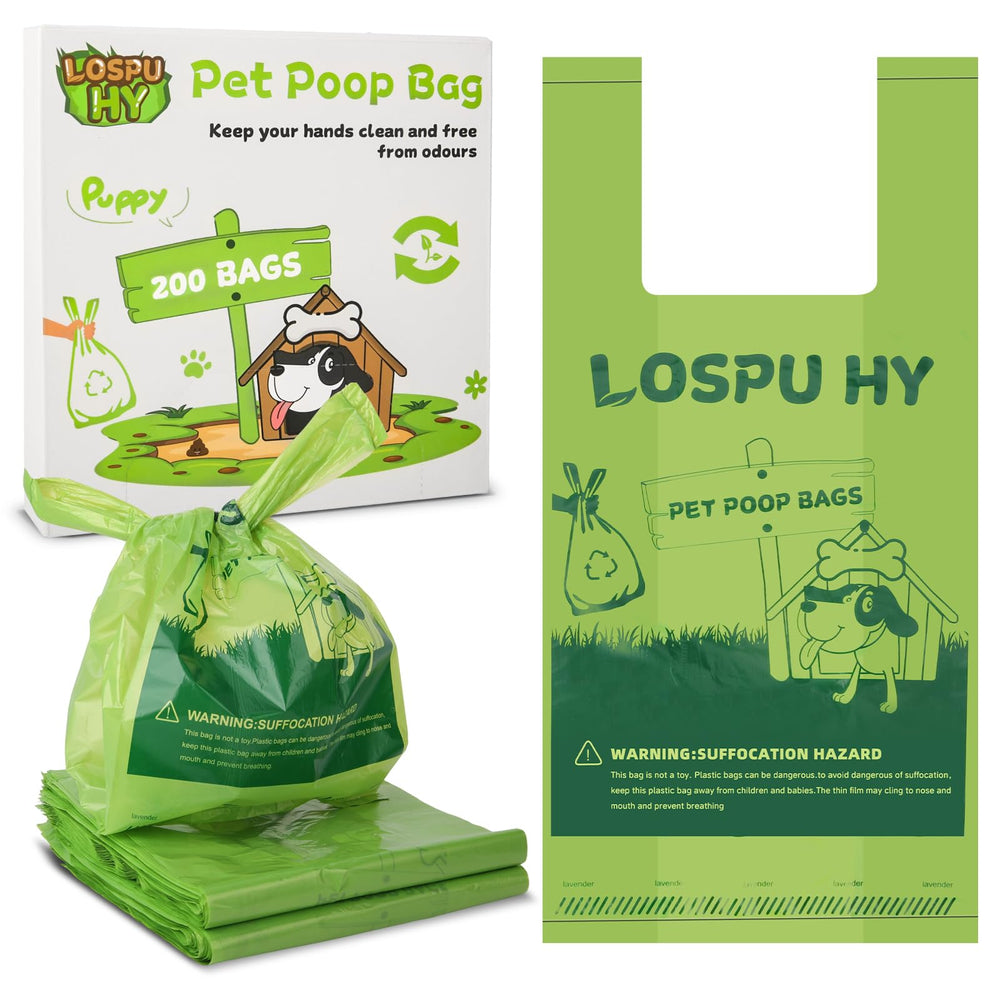 Lospu HY sac de déjections chien avec poignée pour promenades propres
